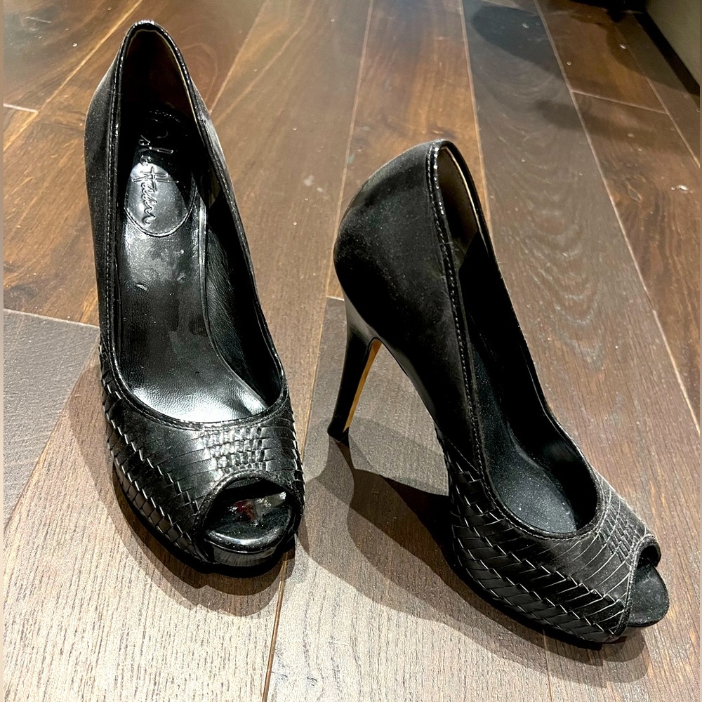 Cole Haan peep toe heels